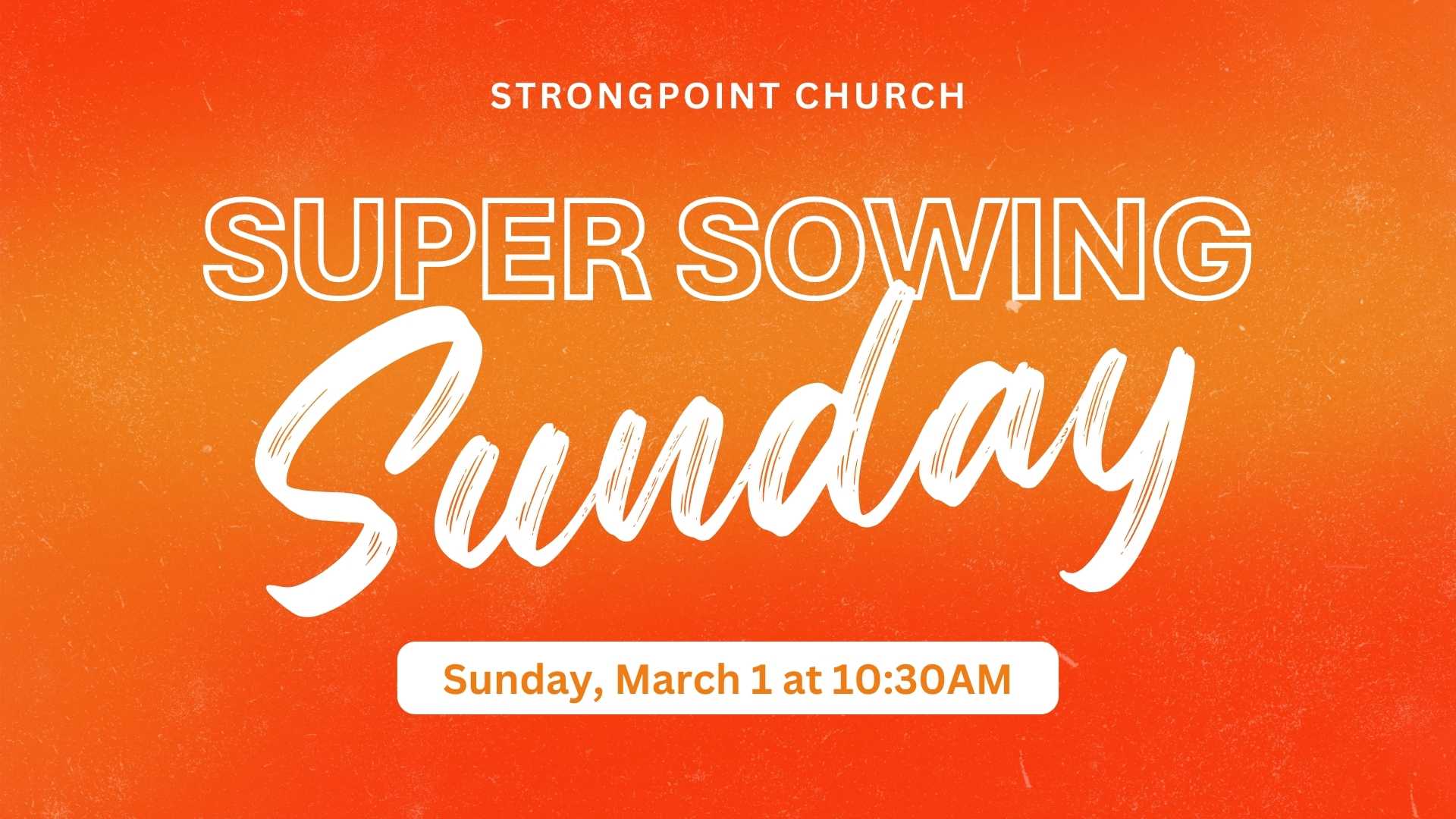 Super Sowing Sunday