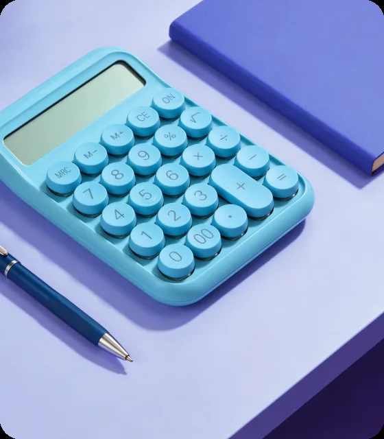 Calculator on a desk