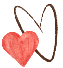 Water color hearts