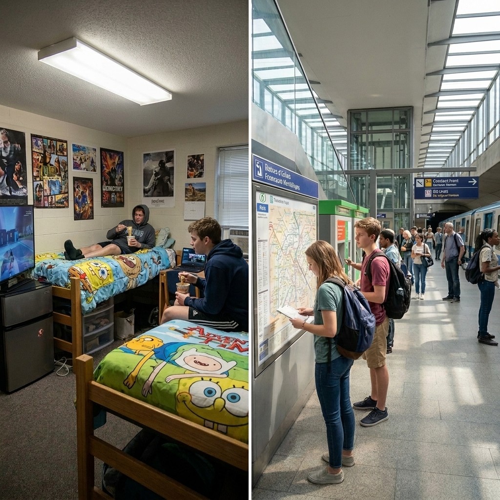 dorm life vs taking the metro