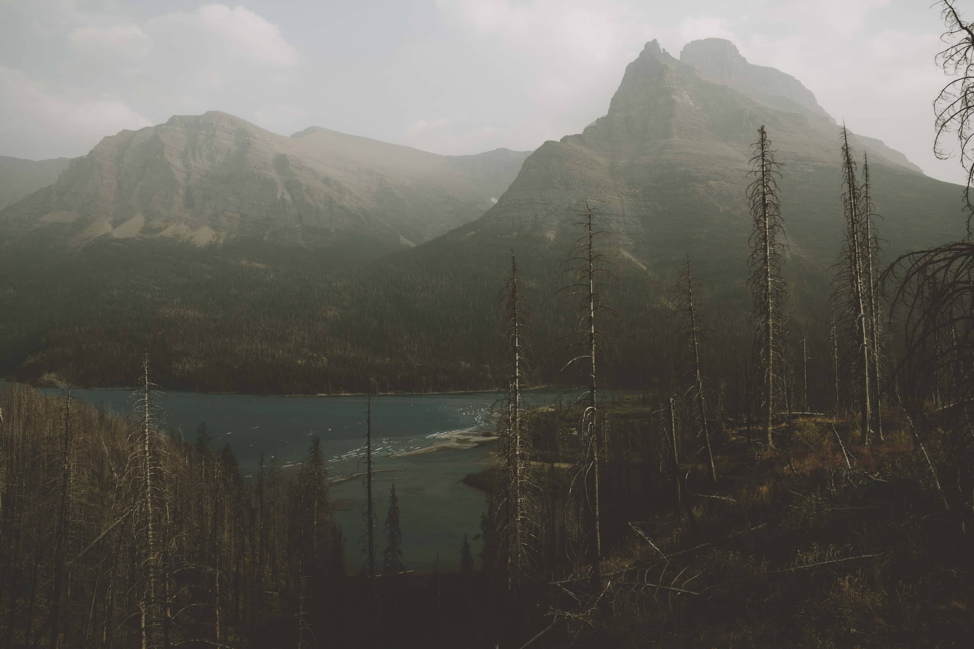 Mountain landscape placeholder for the fall campaign hero video