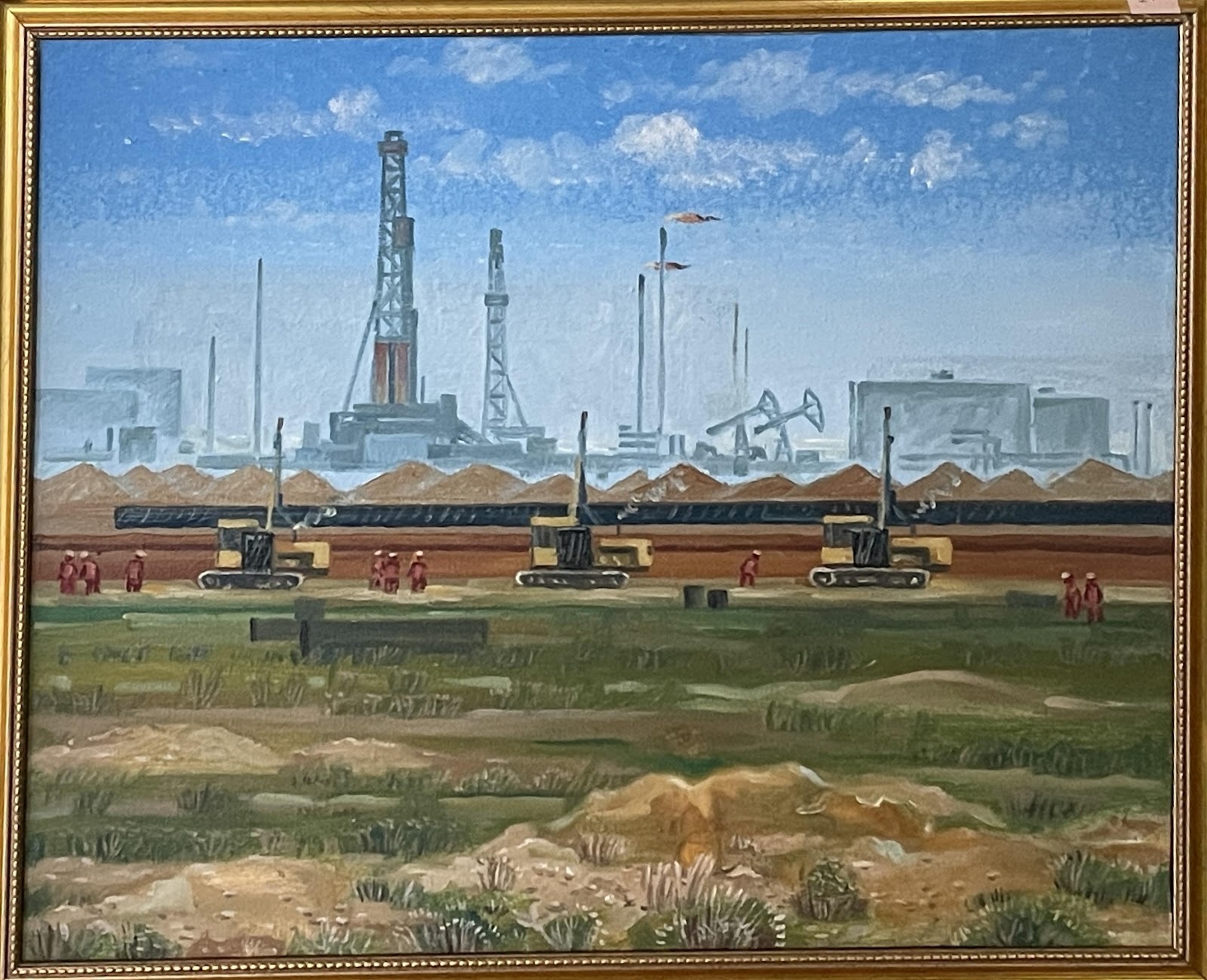 A painting of a factoryAI-generated content may be incorrect.