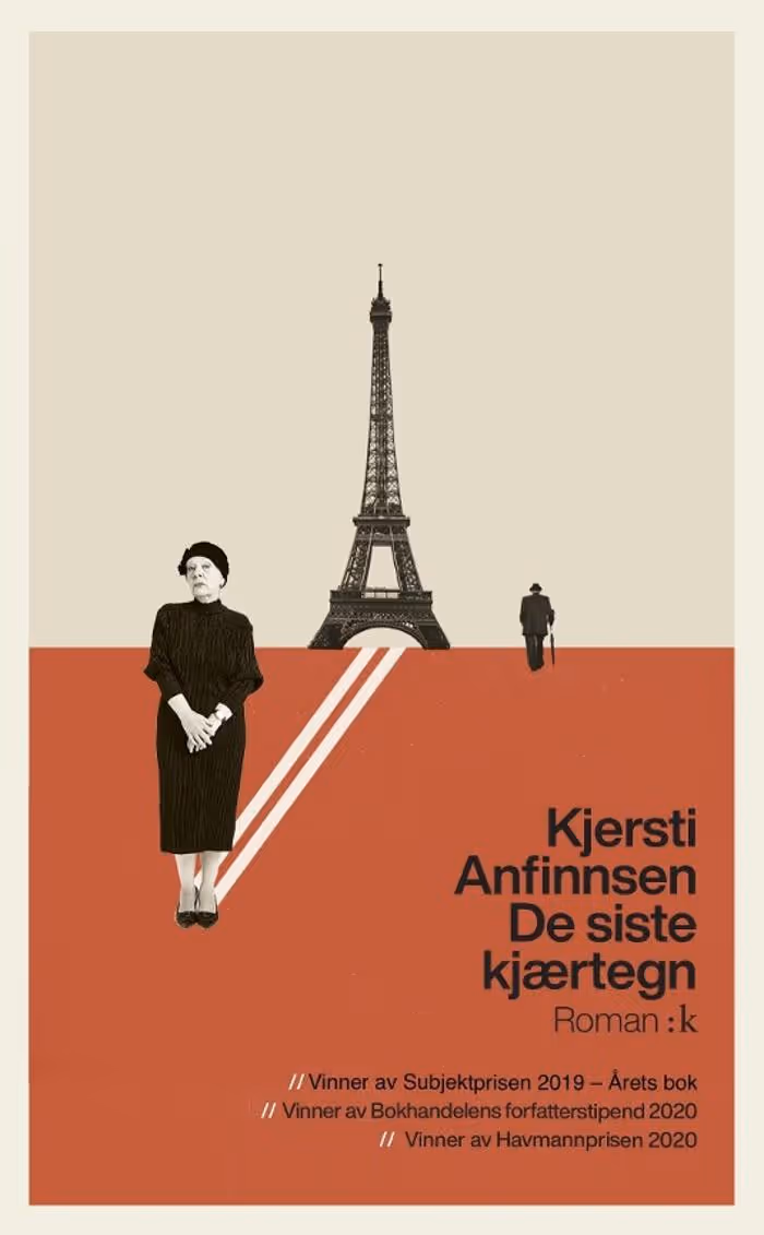 Omslaget til vinnerboka De siste kjærtegn av Kjersti Anfinnsen.