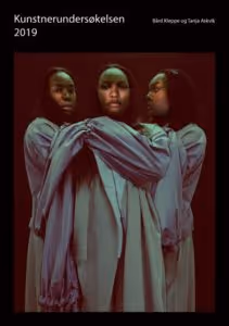 Omslaget til rapporten om Kunstnerundersøkelsen 2019 skrive av Bård Kleppe og Tanja Askvik