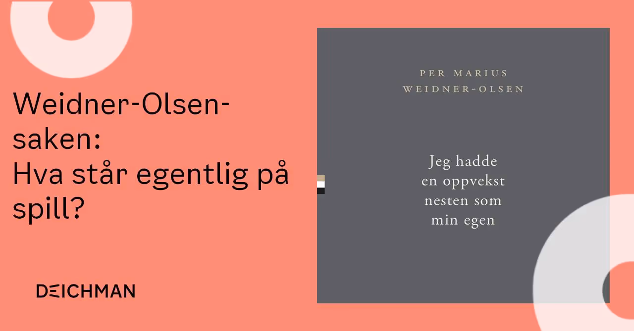 Weidner-Olsensaken: Hva står egentlig på spill?