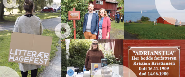 Litterær hagefest i Adrianstua