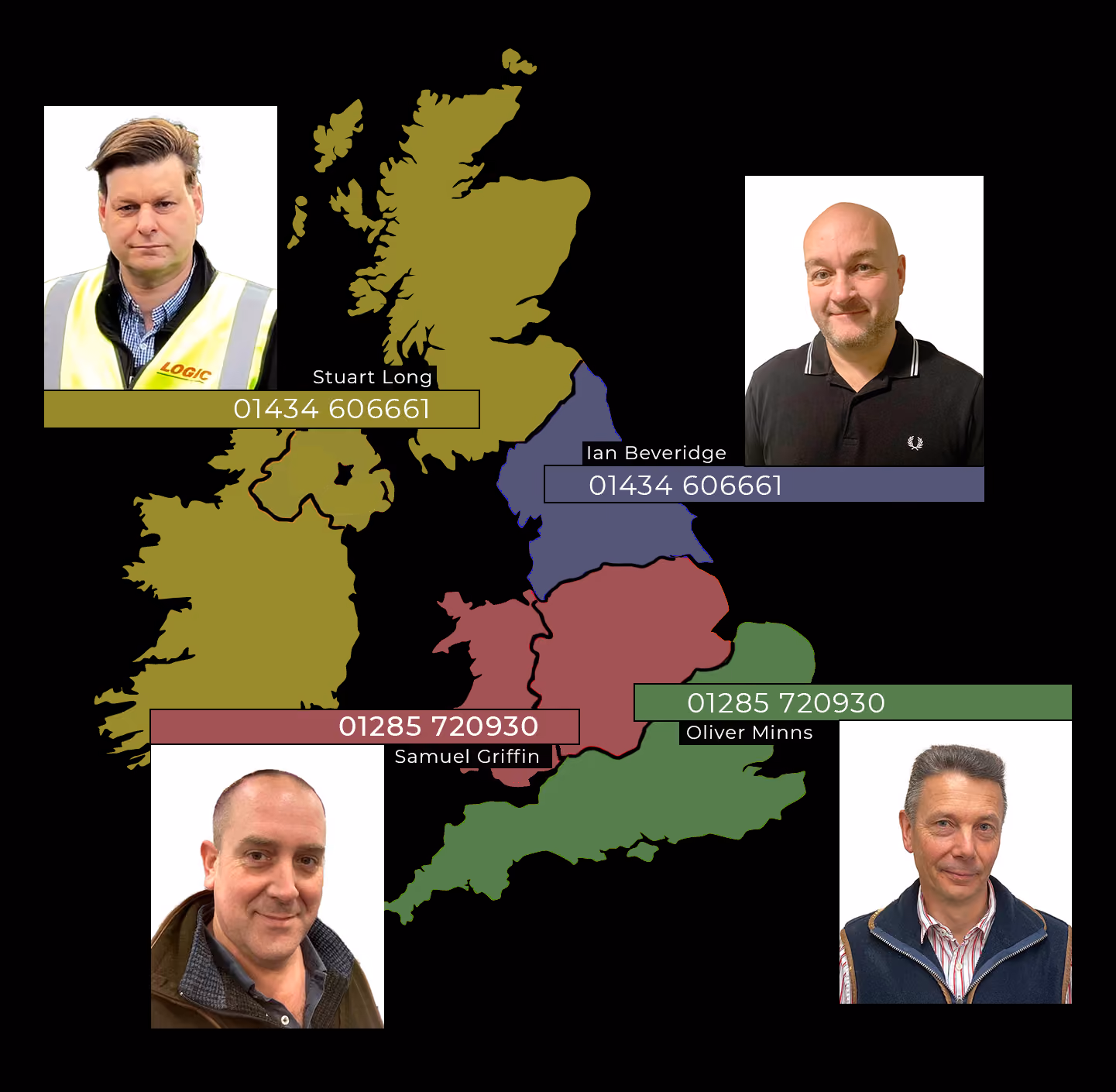 UK map of Logic sales regions