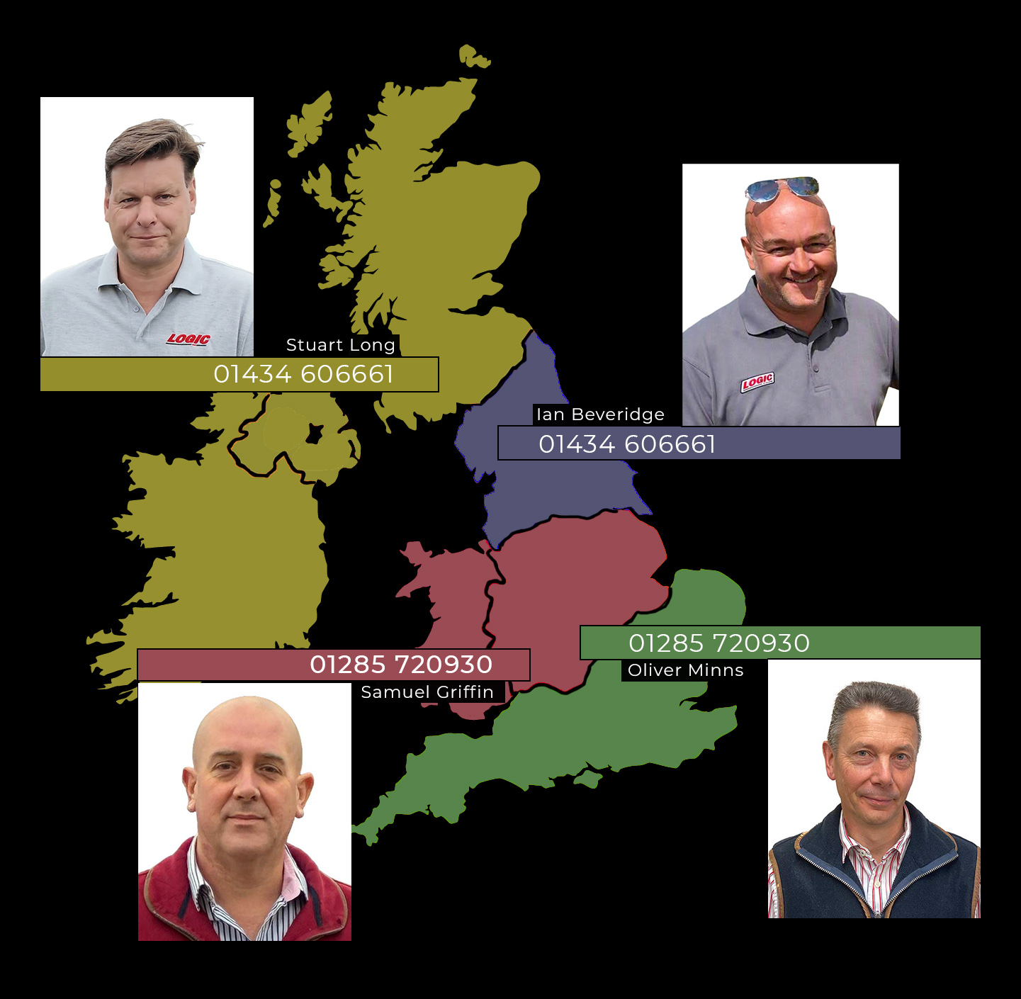UK map of Logic sales regions