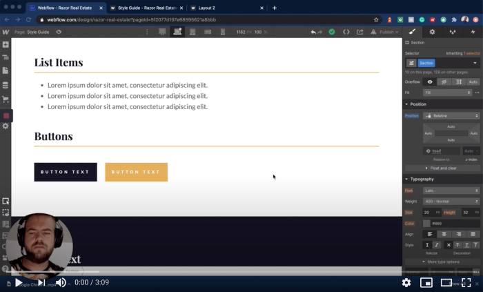 Editing and using buttons