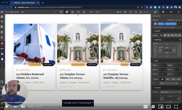 Editing the mobile menu