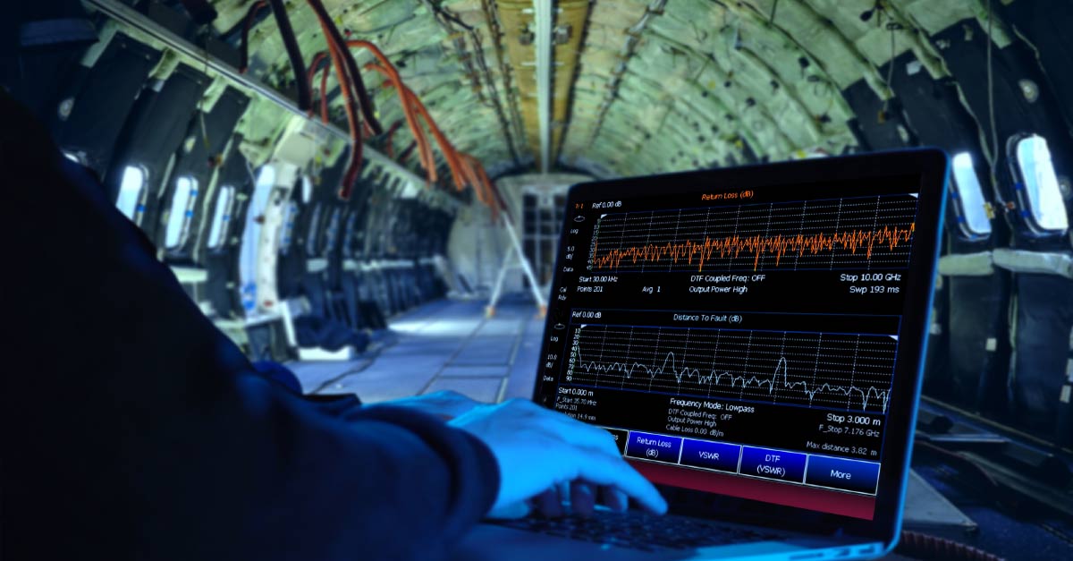 TDR measurement with a laptop computer.