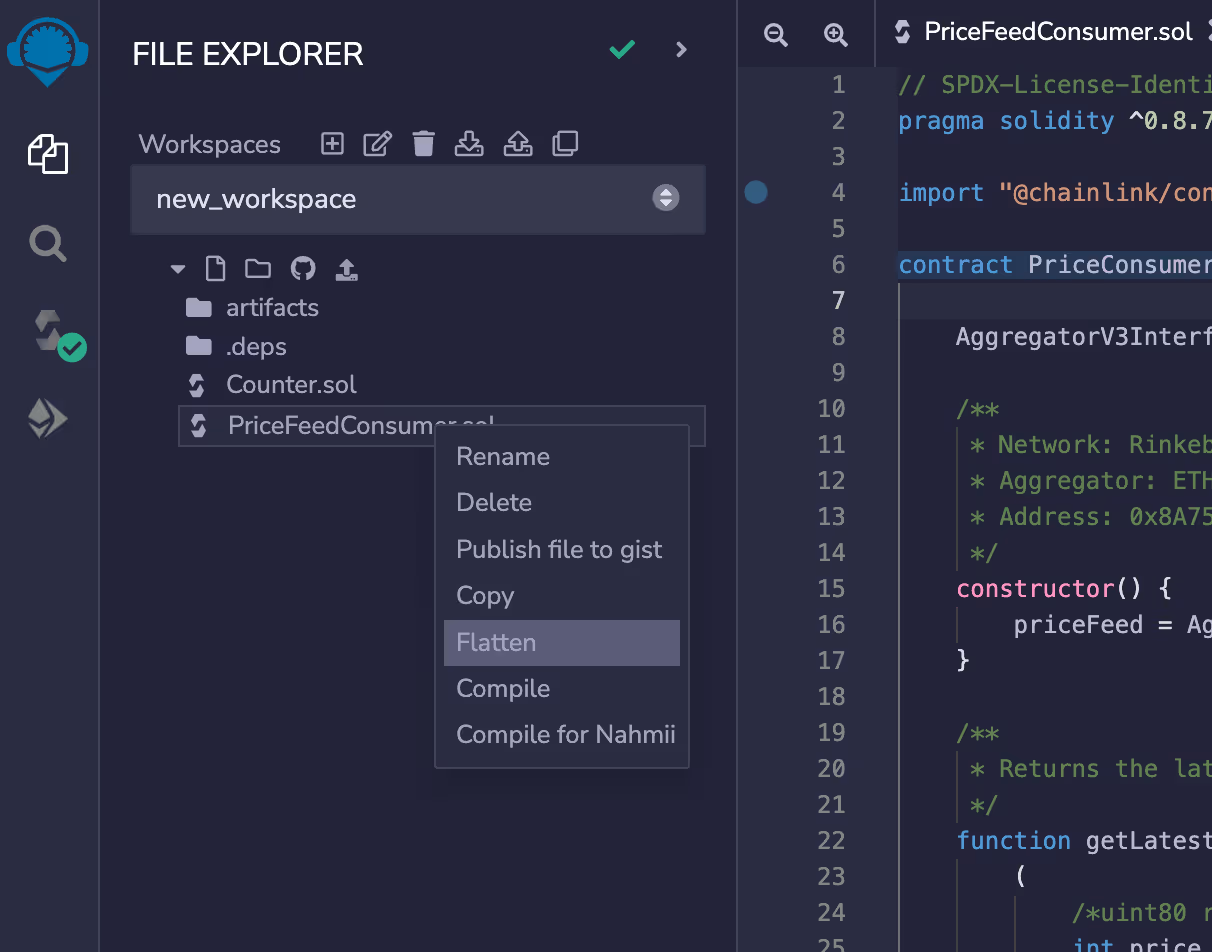 Where to find flatten on Remix