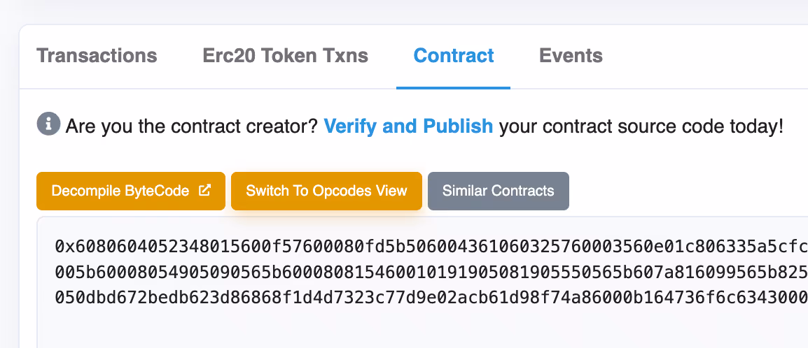 Verify and publish button on Etherscan