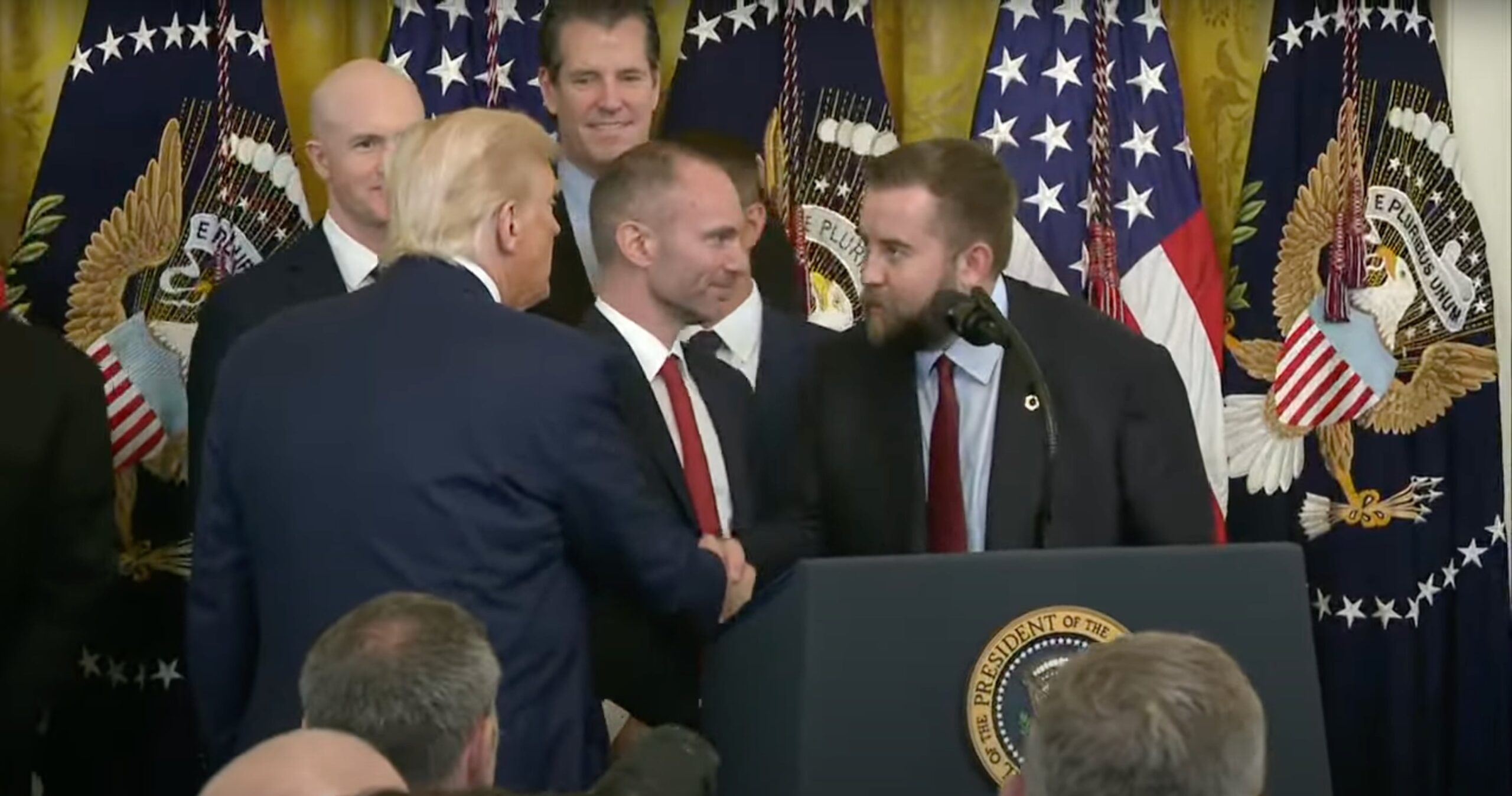 Chainlink co-founder Sergey Nazarov at the White House for the signing of the GENIUS Act.