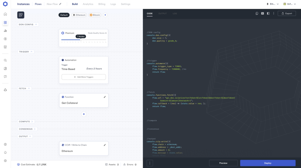 Visual of how interacting with the Chainlink developer platform could look. 