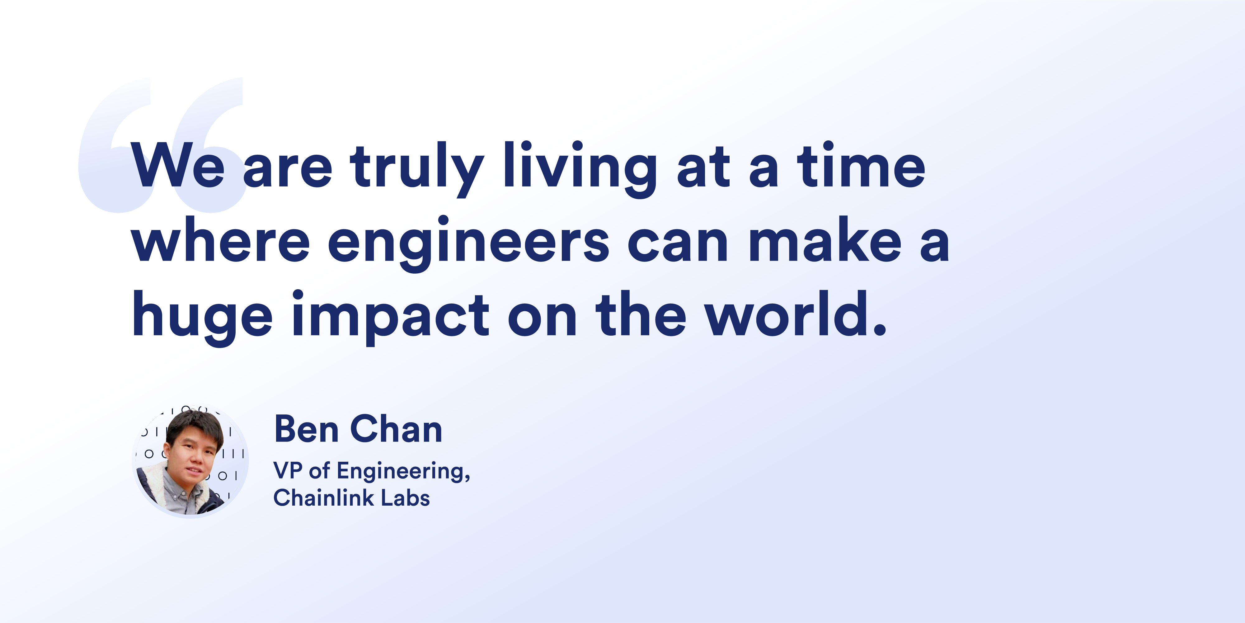 A quote card from Ben Chan