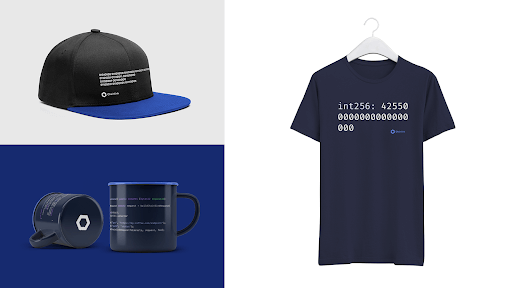 Redeem your badges for exclusive items from the exclusive Builders Program swag pack.