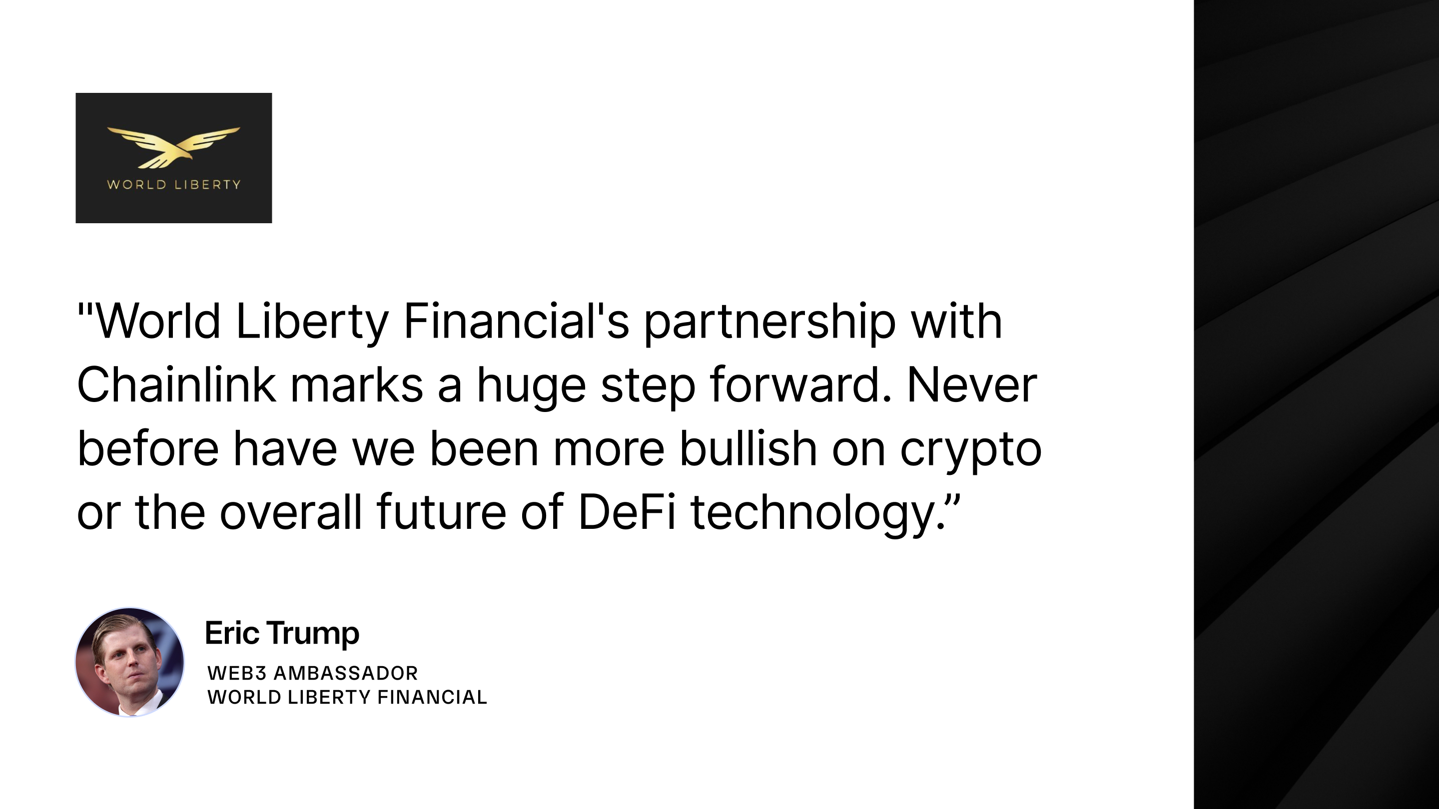 Eric Trump quote Chainlink