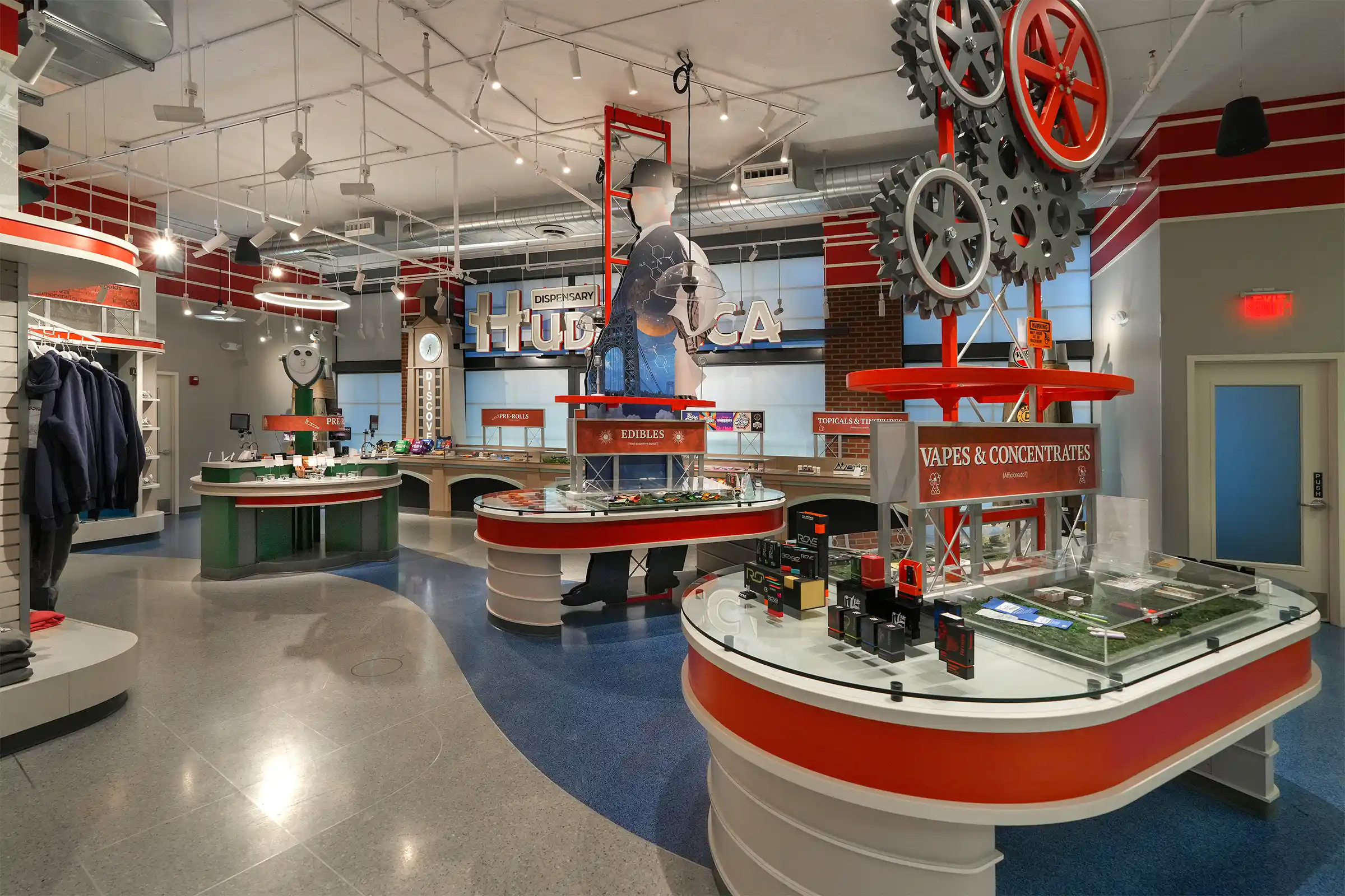 Three Fixtures — My Way, Gear Up and Binocular Tables.