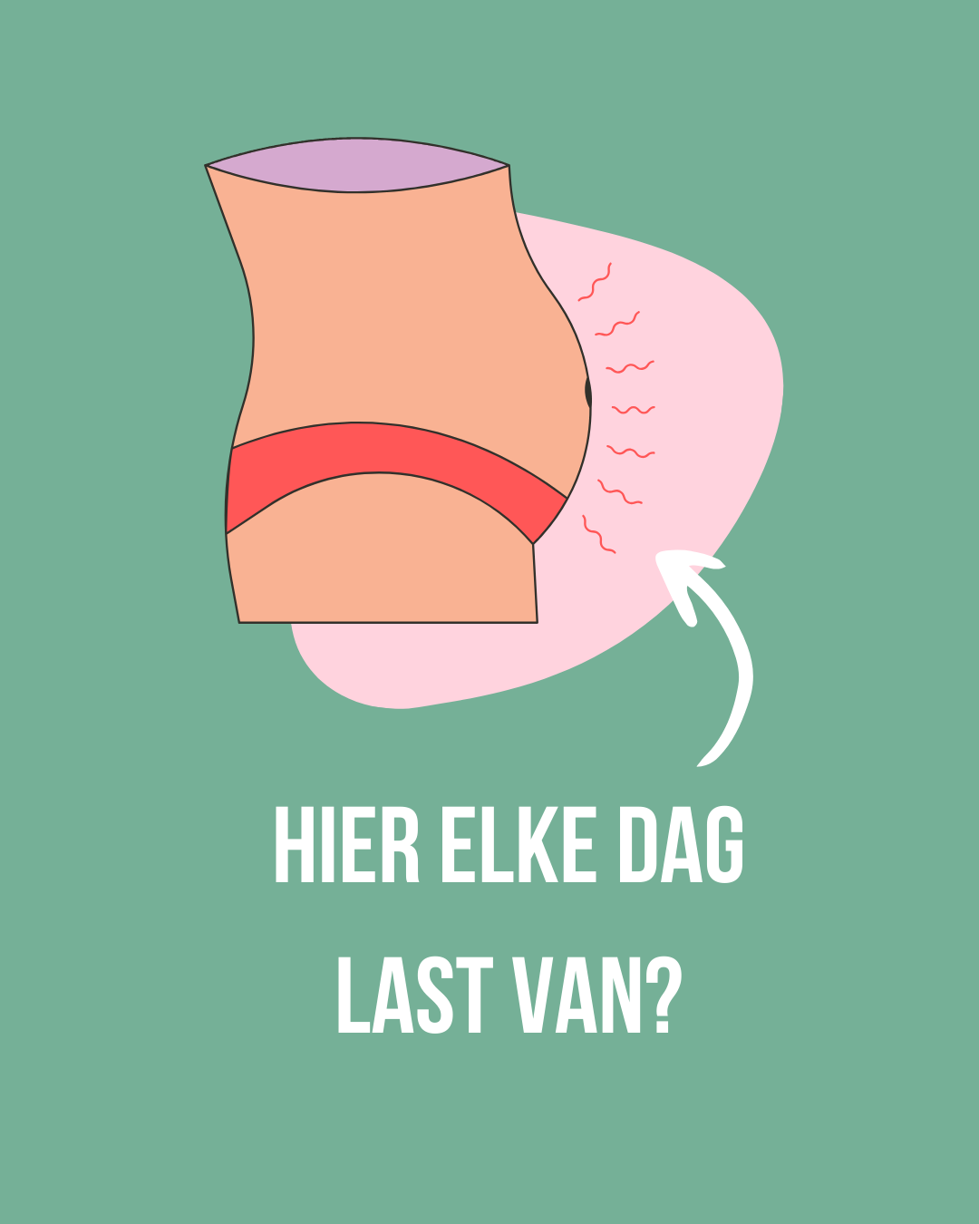 Last van een opgeblazen buik
