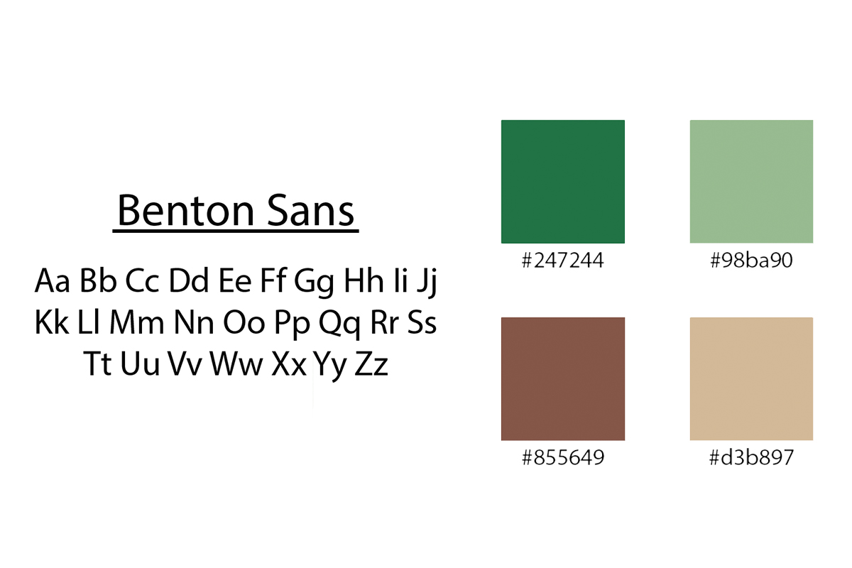 Font and colours used for Greenies dental dog treats package redesign.
