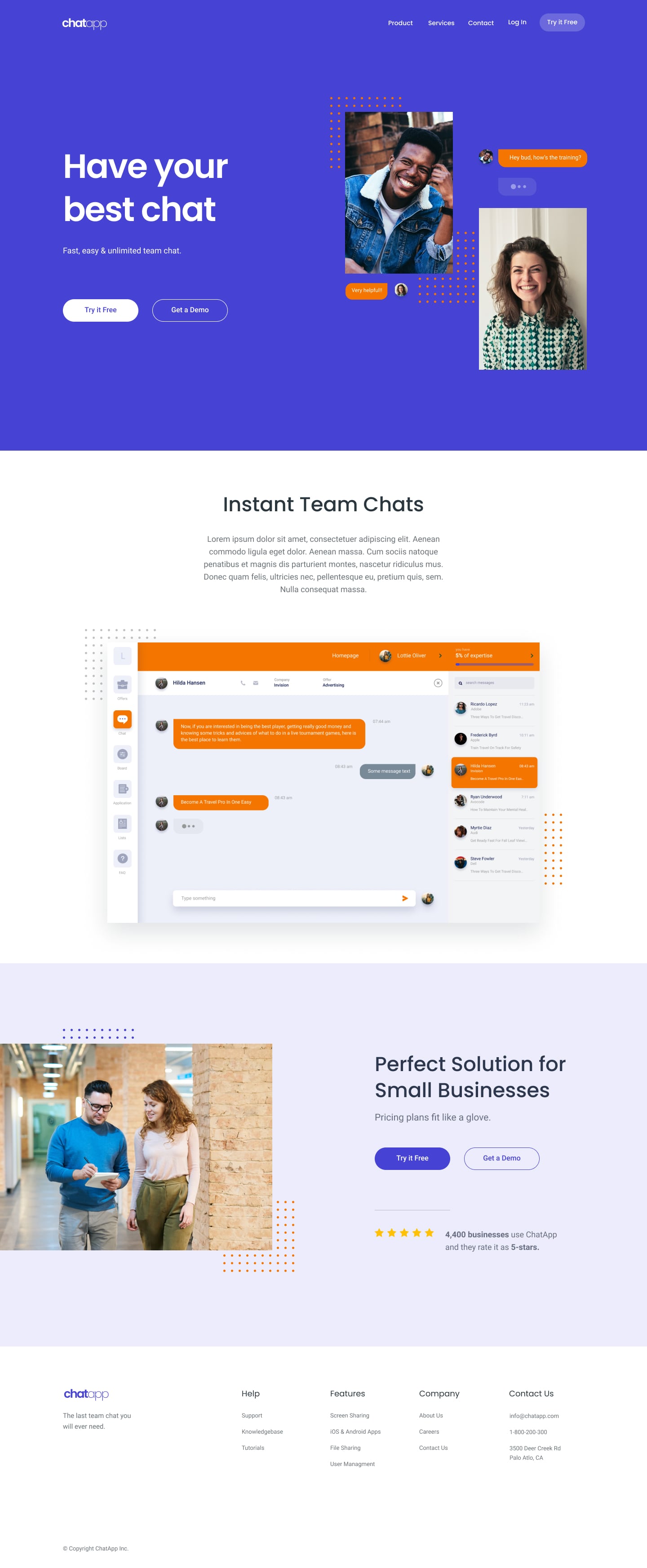 A screenshot of web page