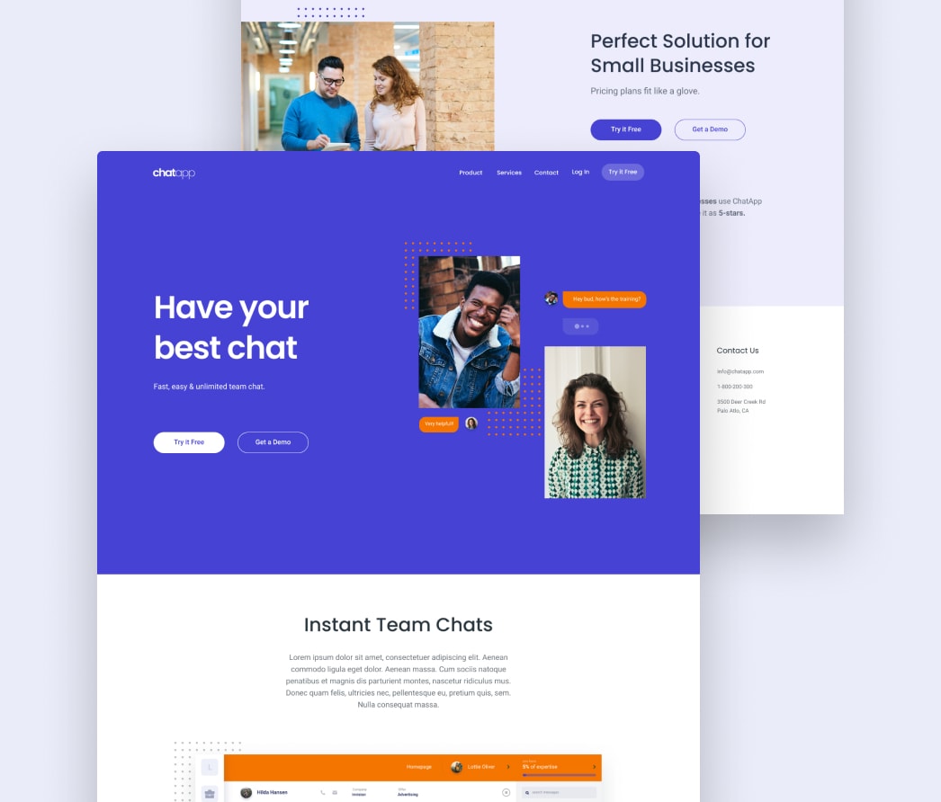 A mockup of a project
