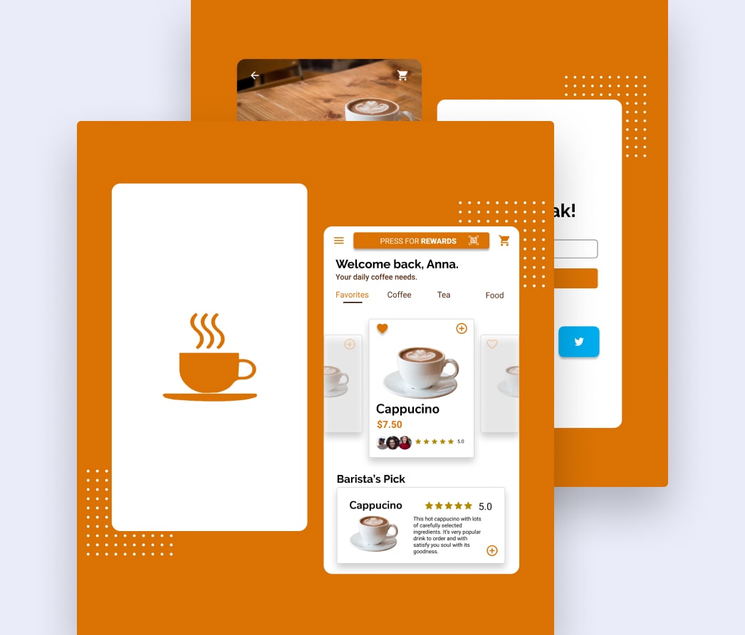 A mockup of a project