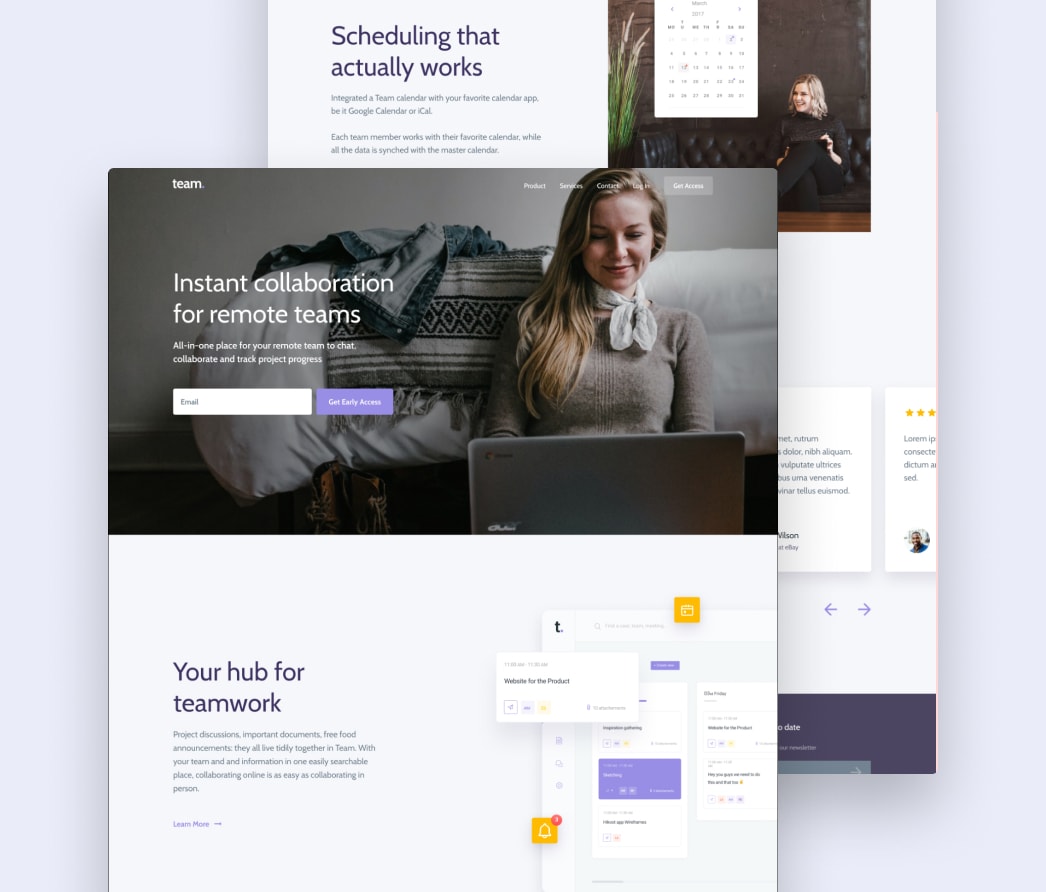 A mockup of a project