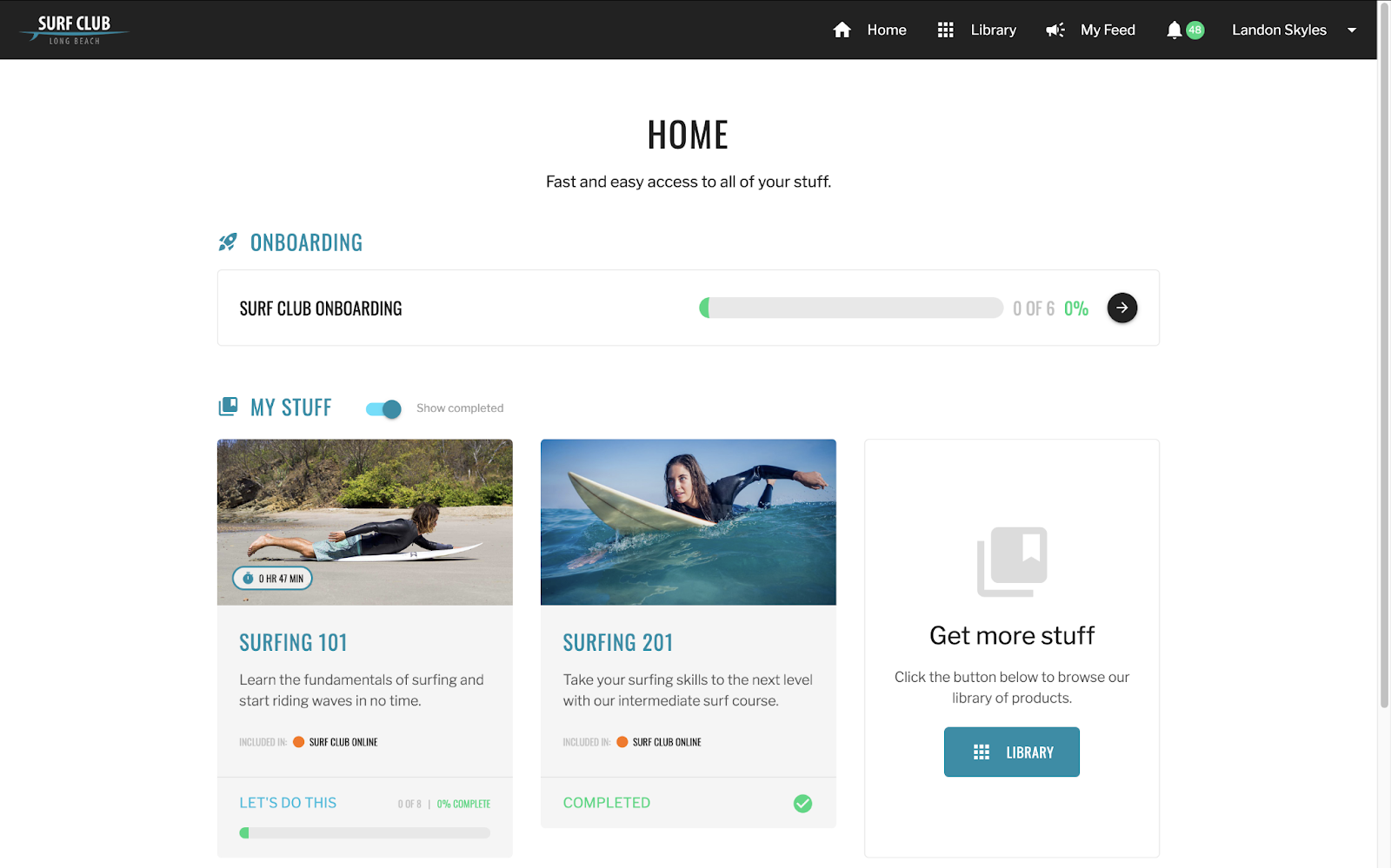 CustomerHub progress tracking