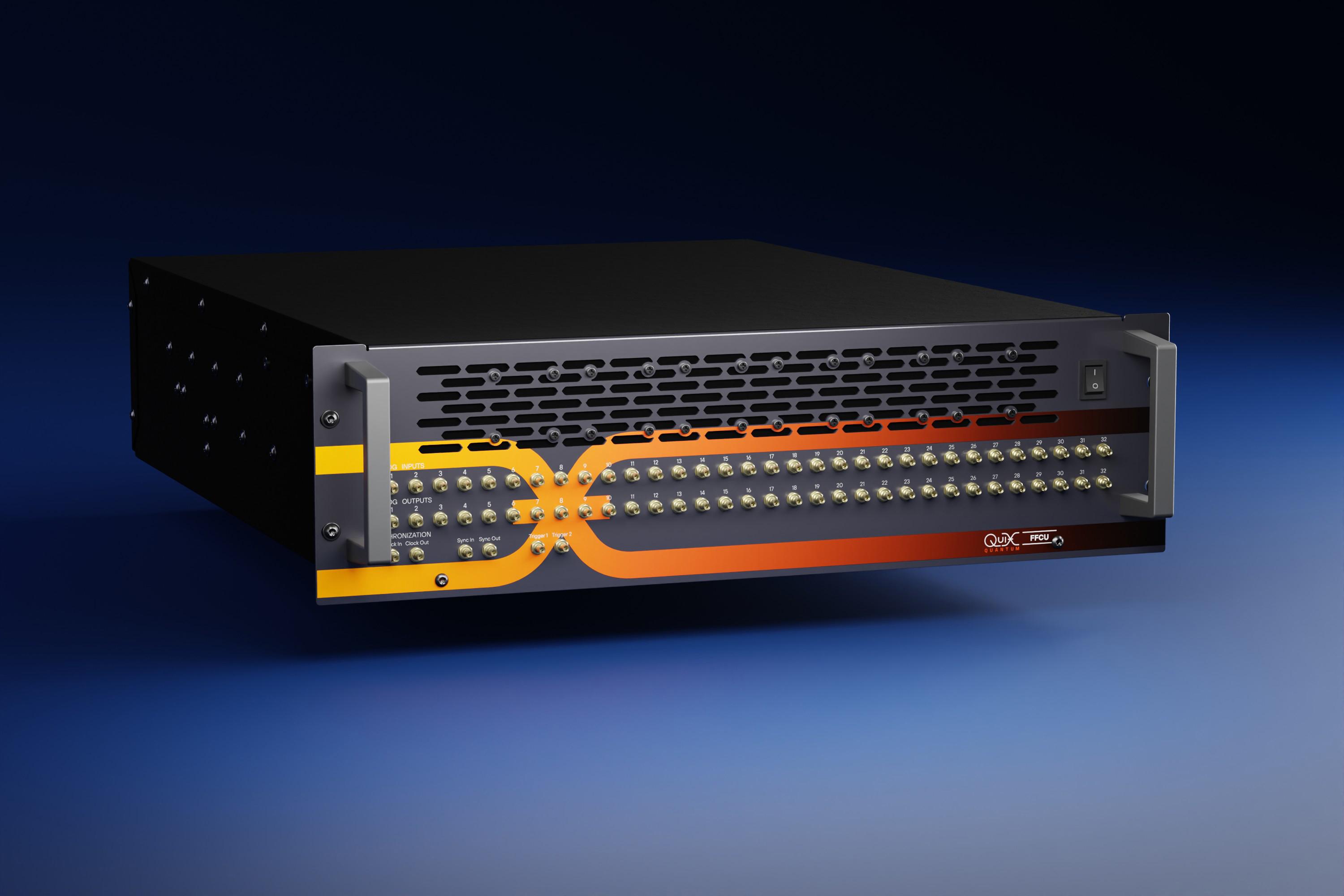 Rendering of quantum computer unit.