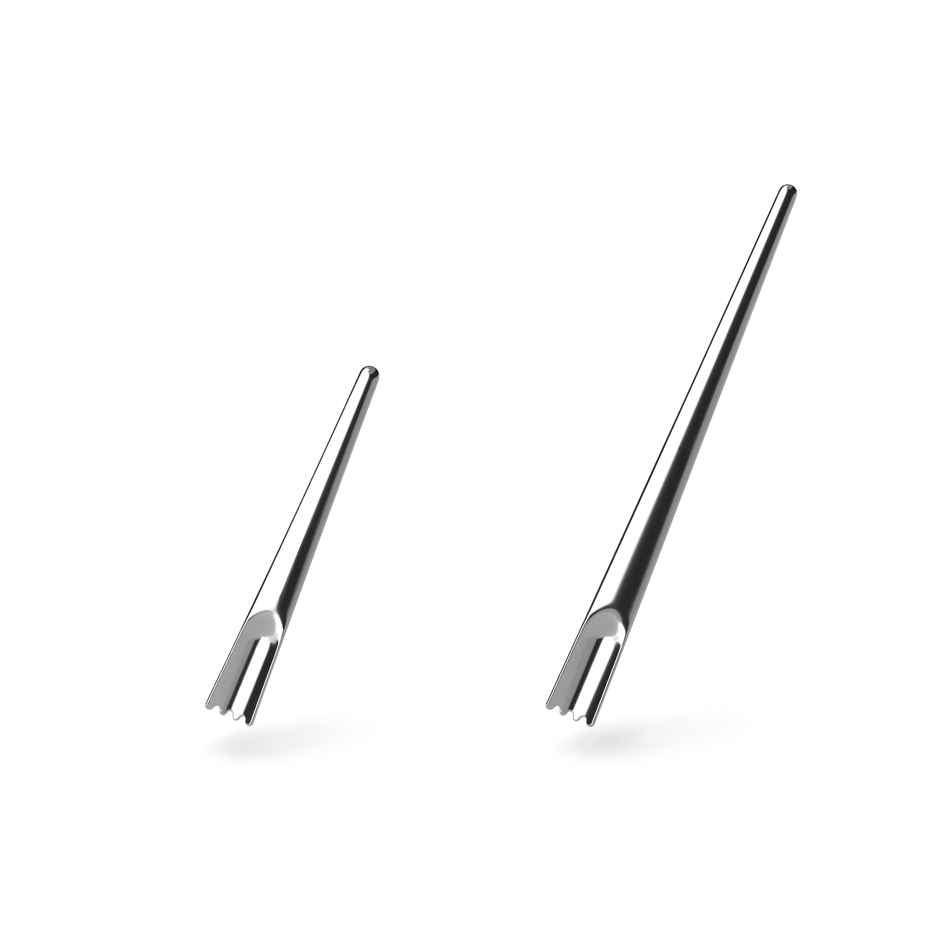 Two sizes of teh cocktail stirrer, rendering