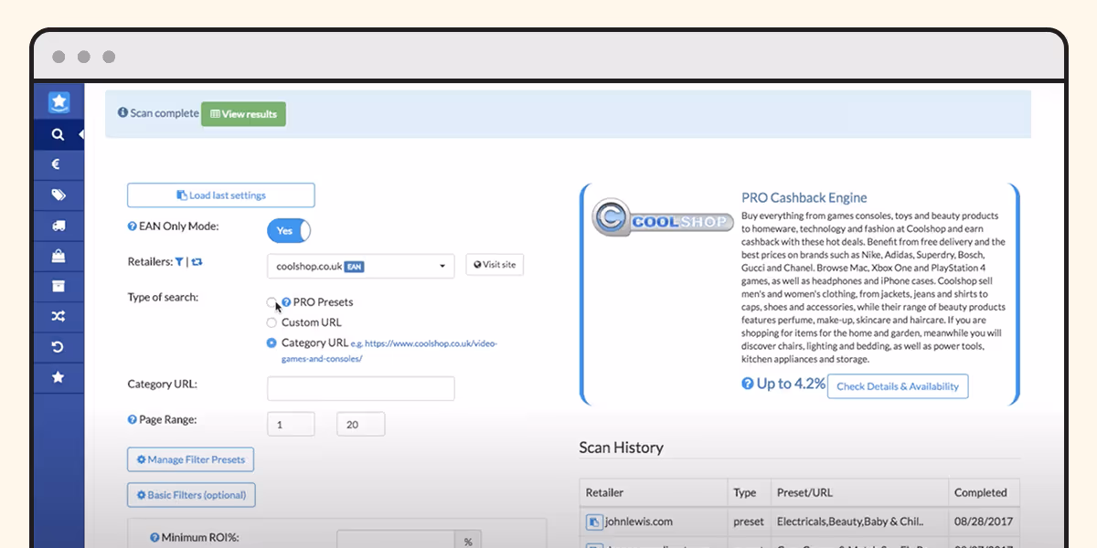 FBA Wizard Pro Product Research Tool