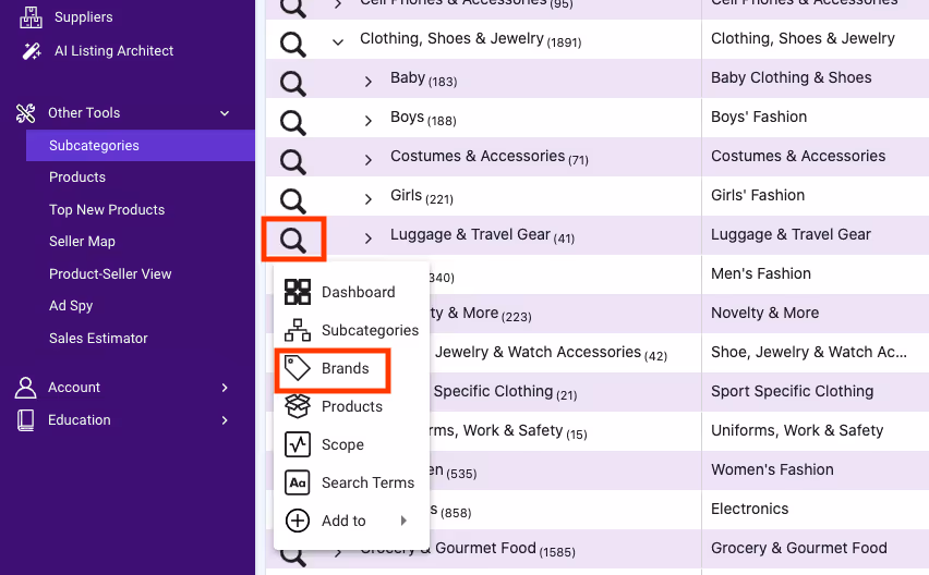 SmartScout Brand Tool
