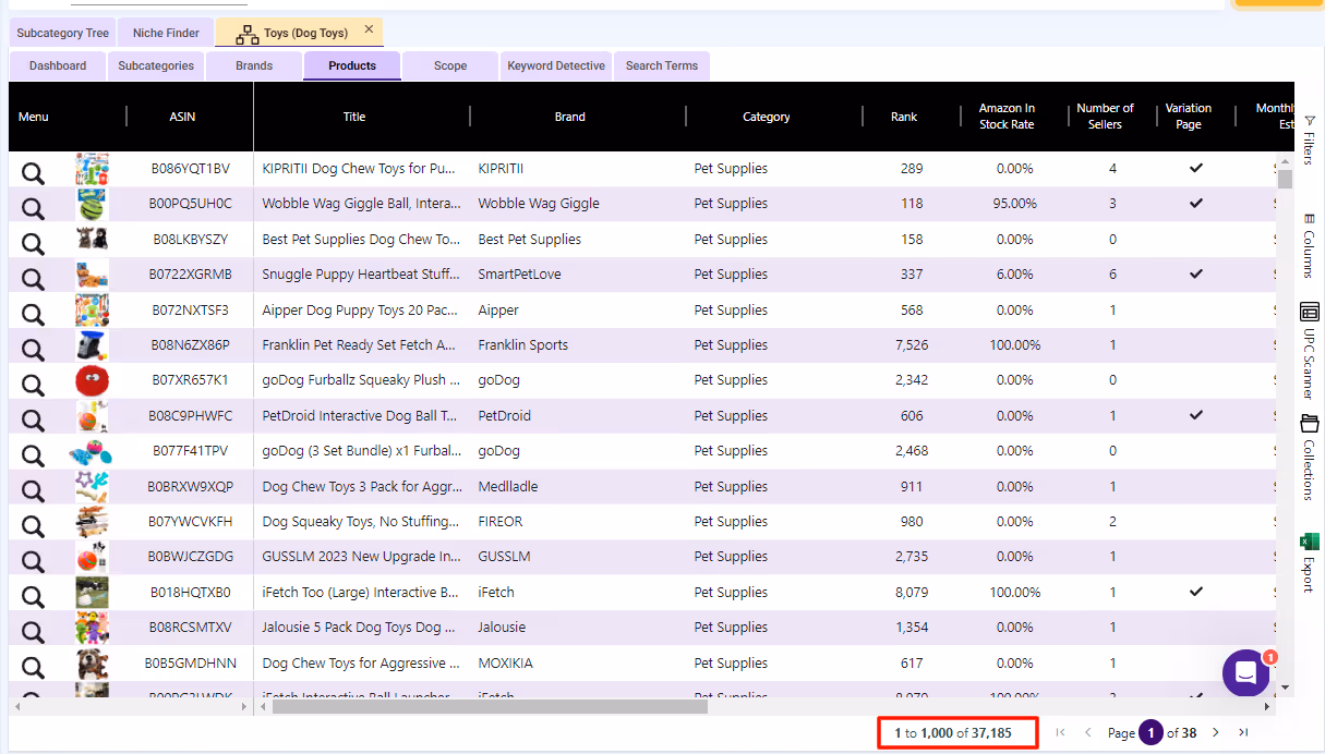 SmartScout Product Research Tool