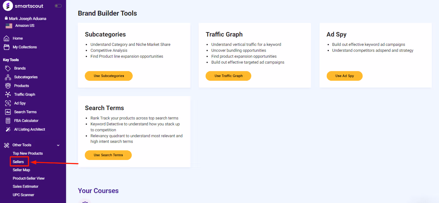 SmartScout Sellers tool