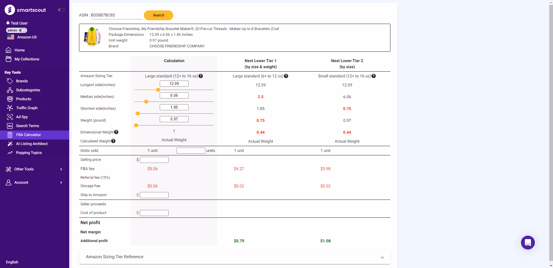 FBA Calculator