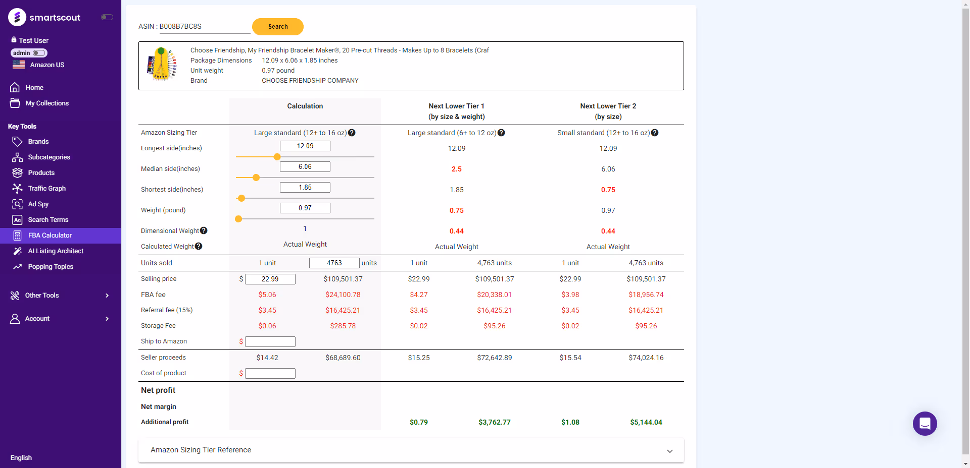 FBA Calculator