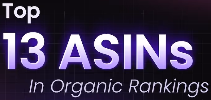 Top 13 ASINs in Organic Rankings