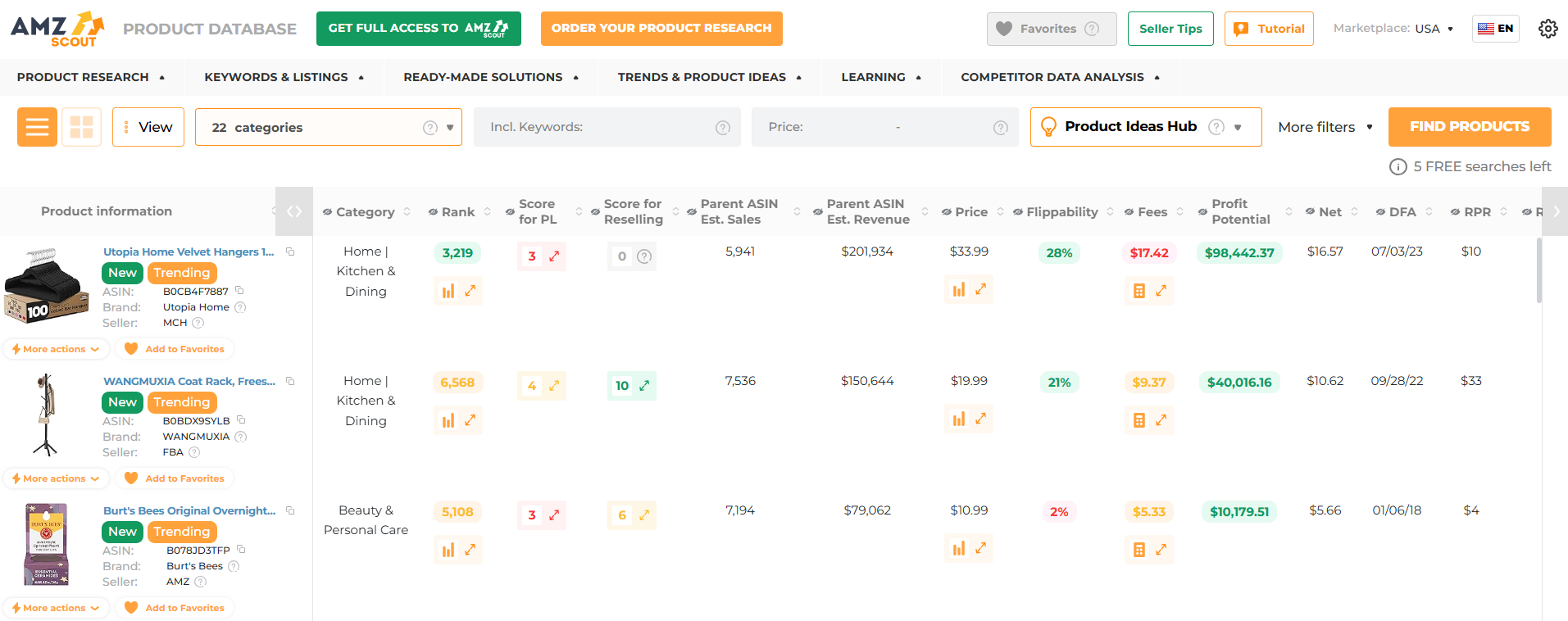 AMZScout Product Research