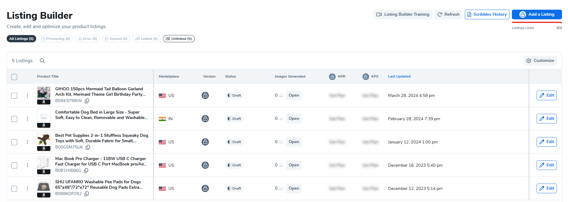 Helium 10 Listing Builder