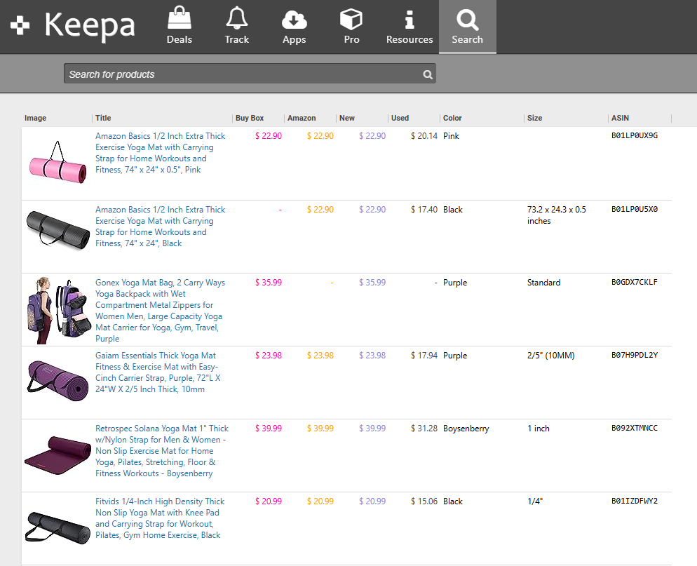 Keepa Product Research