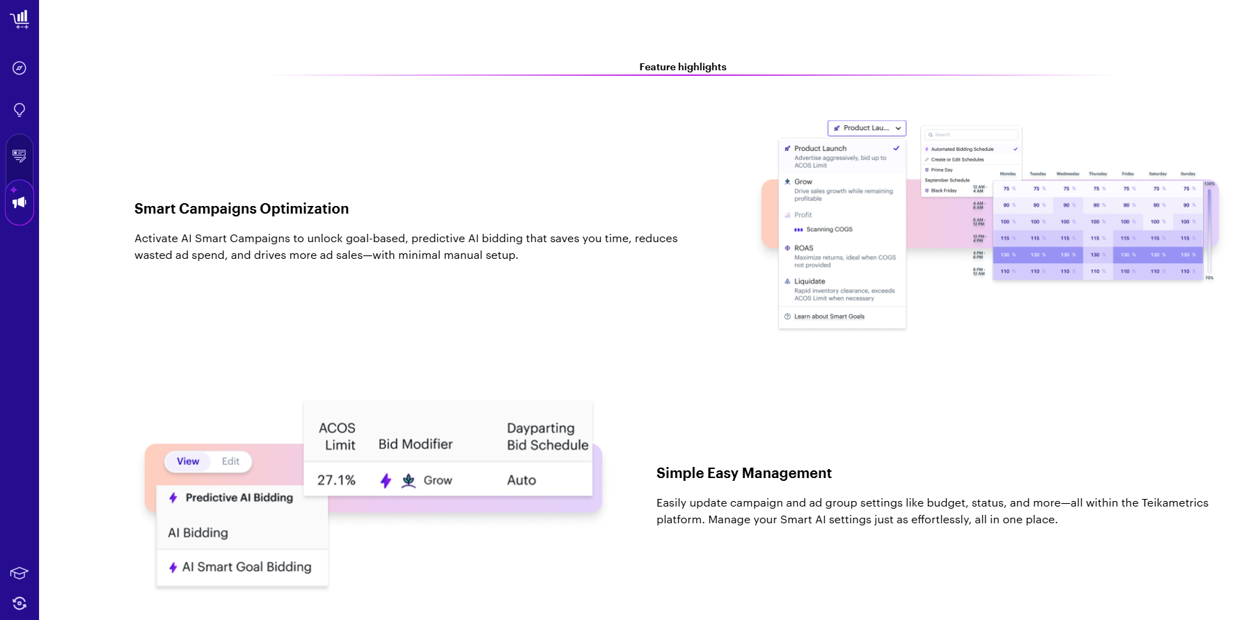 Teikametrics Dashboard