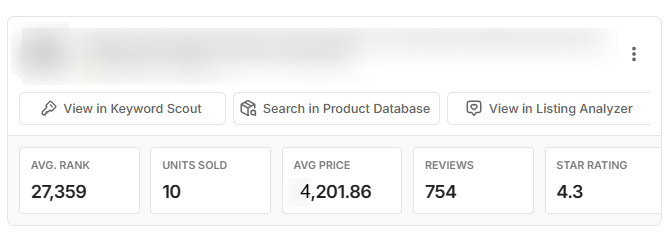 Jungle Scout Sales Estimates