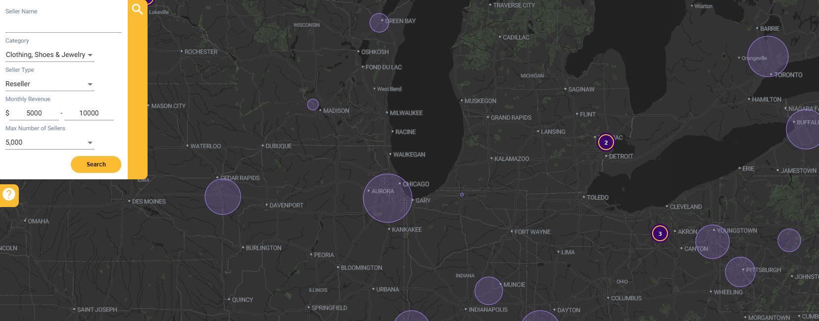 SmartScout Seller Map