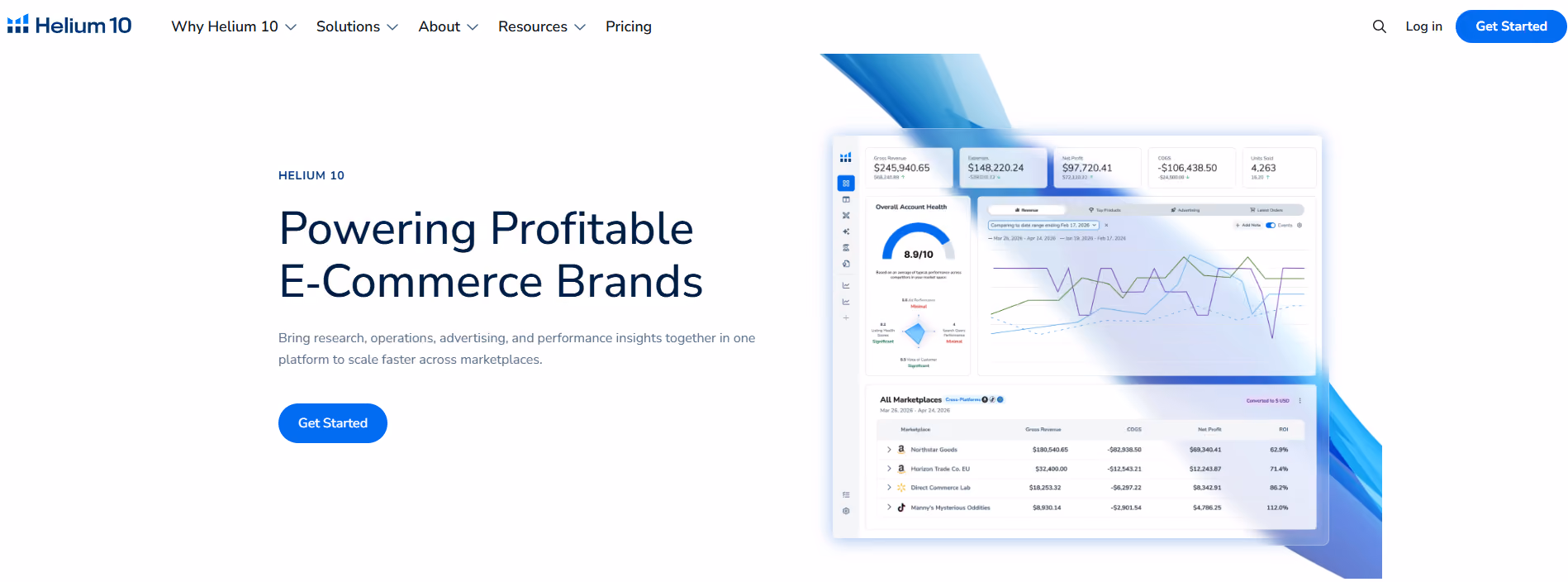 Helium 10 Homepage