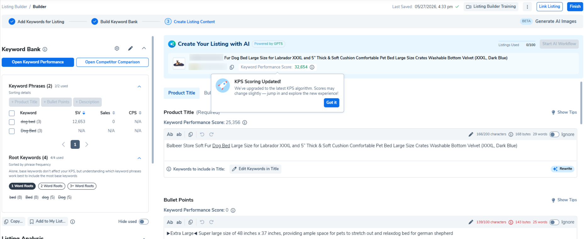 Helium 10 Listing Builder