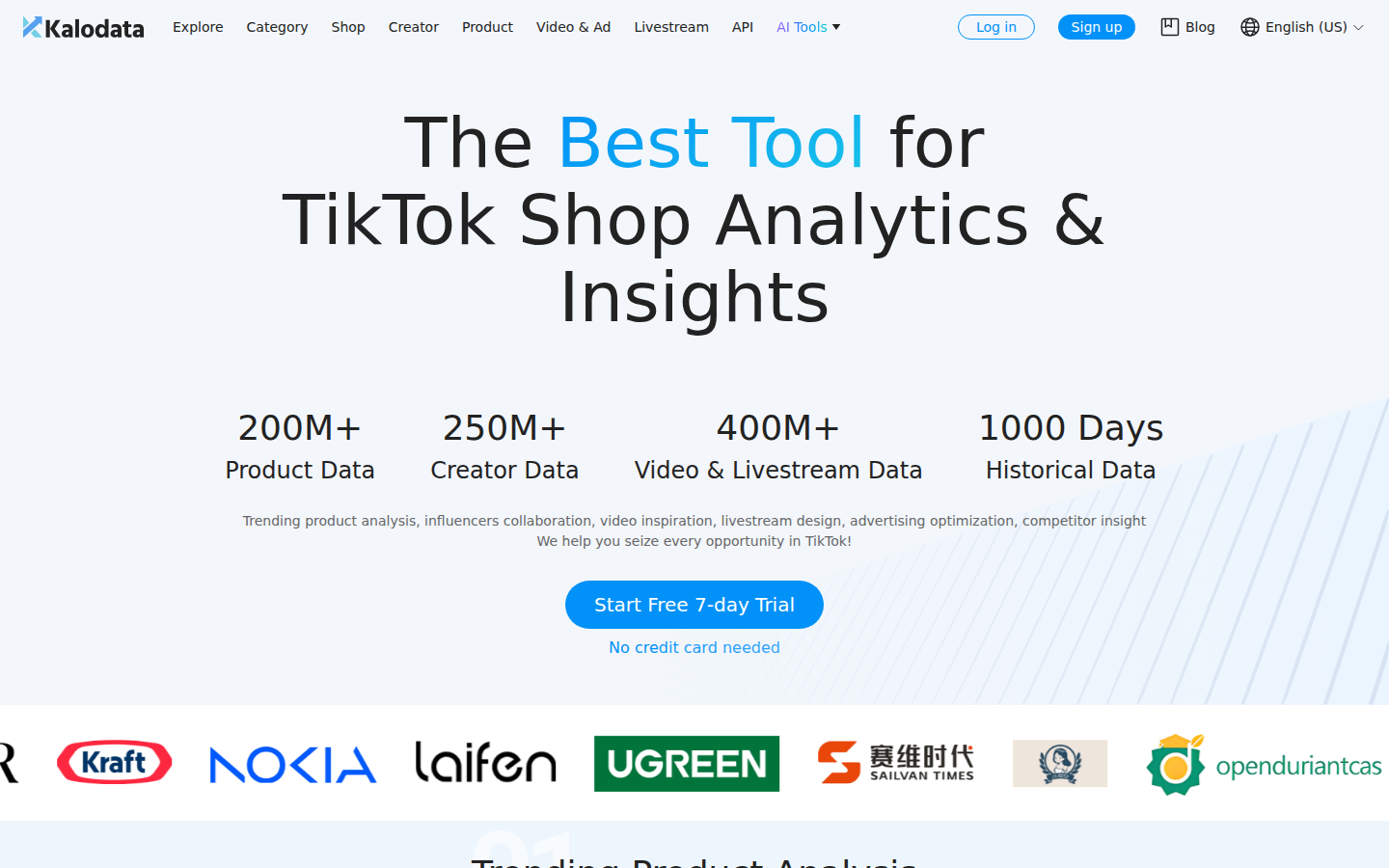 Kalodata Homepage