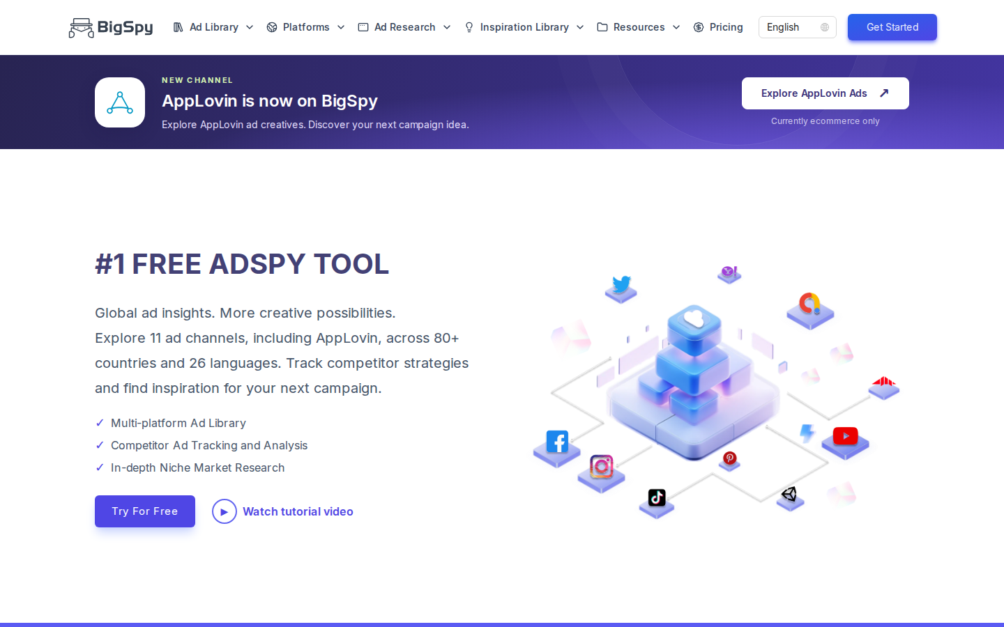 BigSpy Homepage