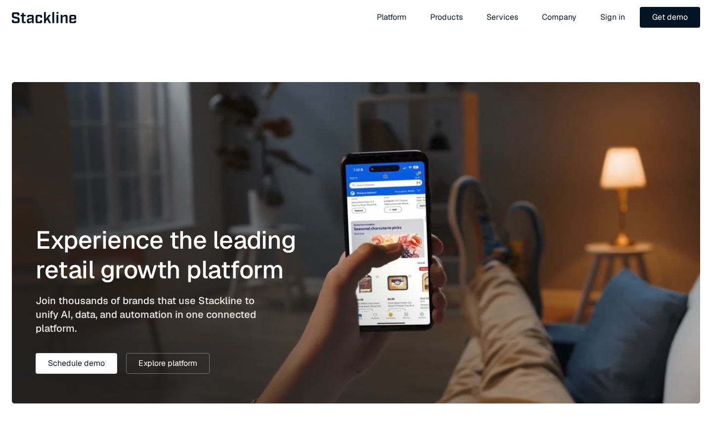 Stackline Homepage